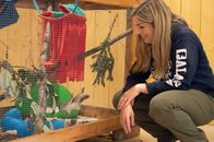 Alaskas Wildtier-Retter – Animal Keeper Sonia Holstrom watches Ebenezer, a Red Squirrel, crawl around his enclosure at the Alaska Wildlife Conservation Center. (National Geographic)