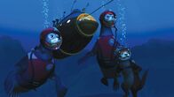 Franklin und Freunde – Paco, Francesca und Olive blicken auf die „Aqua-Rettung-3000“.