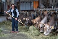 Heimatleuchten – Theresa Gratl bei Stallarbeiten auf dem Wölfl-Hof