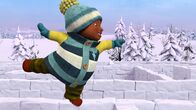 Snowsnaps' Winterspiele – Jonas versucht aus der Vogelperspektive, den richtigen Weg zu finden.