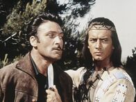 Winnetou 3 – L-R: Rollins (Rik Battaglia), Winnetou (Pierre Brice)