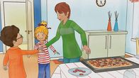 Meine Freundin Conni – Mama hilft Conni und Simon beim Pizzabacken - die 3 sind ein perfektes Team.