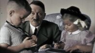 Apokalypse Zweiter Weltkrieg – SCREEN GRAB: The Bavarian Alps, December 24, 1940 - Surrounded by the children of Nazi dignitaries, Hitler celebrates Christmas in his chalet in the Bavarian Alps. (Credit: CC & C)