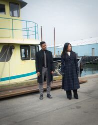 Elementary – L-R: Detective Marcus Bell (Jon Michael Hill) und Dr. Joan Watson (Lucy Liu)
