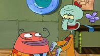 SpongeBob Schwammkopf – L-R: Monty P. Moneybags, Squidward