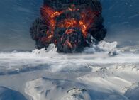 Die Erde - Entstehung des Lebens – Vor hunderten Millionen Jahren bedeckte eine Eisschicht einen Großteil der Erde. Land und Meere waren gefroren. Dann ließen Vulkanausbrüche das Eis schmelzen.