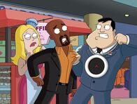 American Dad! – L-R: Francine, Klaus, Stan