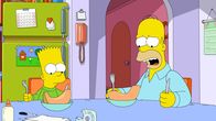 Die Simpsons – Bart (l.); Homer (r.)