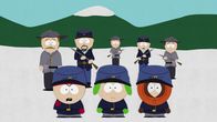 South Park – Vorne, l-r: Stan, Kyle, Kenny