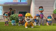 Rubble und Crew – v.li.: Lily, Motor, Charge, Rubble, Wheeler, Lucas, Mix