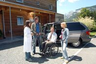 SOKO Kitzbühel – (v.li.) Jule Gartzke (Eva Hallwachs), Hans Sigl (Andreas Blitz), Nicki von Tempelhoff (Gregor Hallwachs), Kristina Sprenger (Karin Kofler).