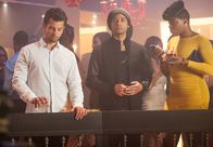 Empire – Können nicht glauben, wie sich der betrunkene Hakeem aufführt: Michael (Rafael de la Fuente, l.), Jamal (Jussie Smollett, M.) und Porsha (Ta'Rhonda Jones, r.) ...