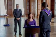 Colony – COLONY -- "Somewhere Out there" Episode 202 -- Pictured: (l-r) Adrian Pasdar as Nolan, Amanda Righetti as Maddie -- (Photo by: Jack ZemanUSA Network)