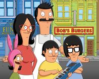Bob's Burgers – Die große Wiedereröffnung von Bob's Burgers steht an. Deshalb versammelt Bob (M.) sein Team, bestehend aus seiner Frau Linda (2.v.l.) und seinen Kindern Louise (l.), Gene (2.v.r.) und Tina (r.), und weist jedem eine spezielle Aufgabe zu ...