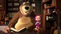 Mascha und der Bär – Mascha und Bär - Papa freuen sich über Besuch.
