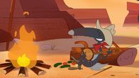 Wolf – Cowboy Wolf genießt das Leben in der Prärie.