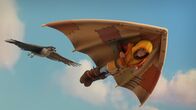 Leo da Vinci – Leo fliegt mit einem Falken.