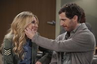 B Positive – Gina Dabrowski (Annaleigh Ashford, l.); Drew Dunbar (Thomas Middleditch, r.)
