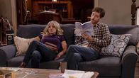 B Positive – Gina Dabrowski (Annaleigh Ashford, l.); Drew Dunbar (Thomas Middleditch, r.)