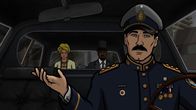 Archer – Sterling Archer v. r.; Lana Kane h. l.; Conway Stern h. r.