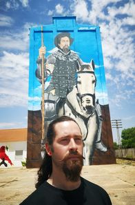 GEO Reportage – Mario Fernández, der seit drei Jahren Turnierkämpfer ist, stand Modell für ein Wandgemälde von Don Quijote.