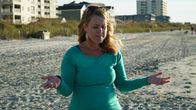 When Sharks Attack - Hai-Alarm – The victim's mother, Erin O'hara, at the beach. (National Geographic/Karen Sloan)