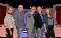 Sag die Wahrheit – Ratespiel mit Spaß und Schwindel, mit Michael Antwerpes v.li. Ursula Cantieni, Mike Krüger, Michael Antwerpes, Pierre M. Krause und Kim Fisher.