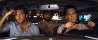 Hangover – Phil (Bradley Cooper, l.), Stu (Ed Helms, r.) und Alan (Zach Galifianakis, m.)