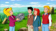 Bibi und Tina – Bibi, Tina, Alex und Freddy haben den Schatz gefunden.