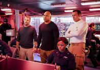Navy CIS: L.A. – (v.l.n.r.) G. Callen (Chris O'Donnell); Sam Hanna (LL Cool J); Harmon Rabb Jr. (David James Elliott)