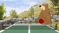 Unser Sandmännchen – Dr. Brumm und Pottwal wollen eine Partie Tischtennis gegeneinander spielen.