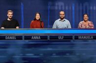 Gefragt - Gejagt – Die Kandidaten (v.l.n.r.): Daniel Rewerts, Anna-Sophie Mühlenfeld, Ulf Pötzl und Manuela Schaller.