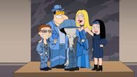 American Dad! – L-R: Steve, Stan, Roger, Francine, Hayley