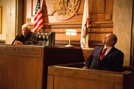 True Nightmares – Adolf (Robet Riechel) in court with Judge (Donald Monroe).