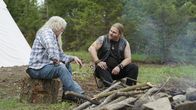 Alaskan Bush People – Billy and Noah Brown at a campfire.
