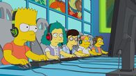 Die Simpsons – Bart (l.); Martin (2.v.r.); Nelson (r.)