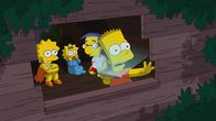 Die Simpsons – (v.l.n.r.) Lisa; Maggie; Milhouse; Bart