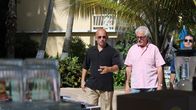 Hotel Impossible – Host Anthony Melchiorri, George, William walk along pool deck, as seen on Travel Channel's Hotel Impossible.