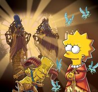 Die Simpsons – Treehouse of Horror XXIV: Bart (vorne l.) und Lisa (vorne r.) ...