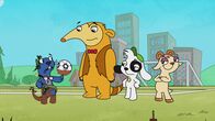 Doki – Otter Rico ist dreckig vom Fußballspielen. Ameisenbär Otto, Hund Doki und Ziege Gabi wollen ihn zu einem Bad überreden.