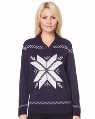 Mode von Fiora Blue – Pullover mit Schneekristallen