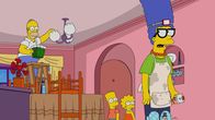 Die Simpsons – (v.l.n.r.) Homer; Bart; Lisa; Marge