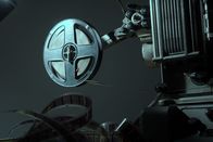 Fernsehen wie damals – Coil with 16 mm film on the projector