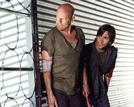 Stirb langsam 4.0 – L-R: John McClane (Bruce Willis) und Matthew 'Matt' Farrell (Justin Long)