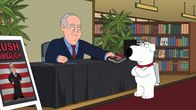 Family Guy – Der erzkonservative Republikaner Rush Limbaugh (l.) ist in der Stadt, um Bücher zu signieren. Brian (r.), erklärter Feind alles Rechts-Konservativen und seines Zeichens Liberaler, will es sich nicht nehmen lassen, zu der Signierstunde zu gehen, um Rush Limbaugh mal so richtig "die Meinung zu geigen".