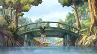 Der kleine Rabe Socke – Die Brücke ist die Rettung für Socke und seinen Freund Löffel.