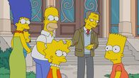 Die Simpsons – v.l.n.r.) Marge, Maggie, Homer; Lisa; Dr. Lund; Bart
