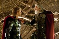 Thor – L-R: Thor (Chris Hemsworth), Odin (Anthony Hopkins).