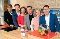 Morgenmagazin – v.l.n.r. Peter Großmann, Sven Lorig, Anna Planken, Donald Bäcker, Susan Link und Till Nassif.