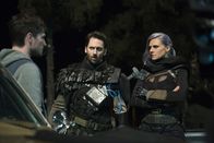 Future Man – (v.l.n.r.) Josh Futturman (Josh Hutcherson); Wolf (Derek Wilson); Tiger (Eliza Coupe)